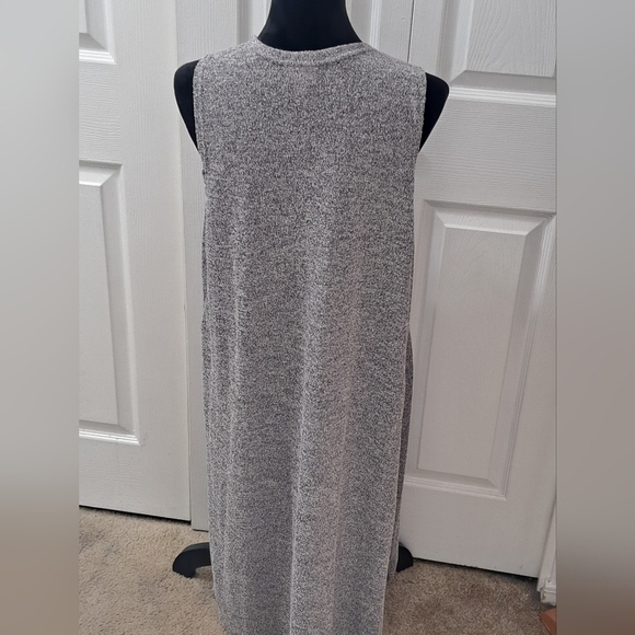 Marled Grey Knit Open Vest  Size M - Picture 4 of 11